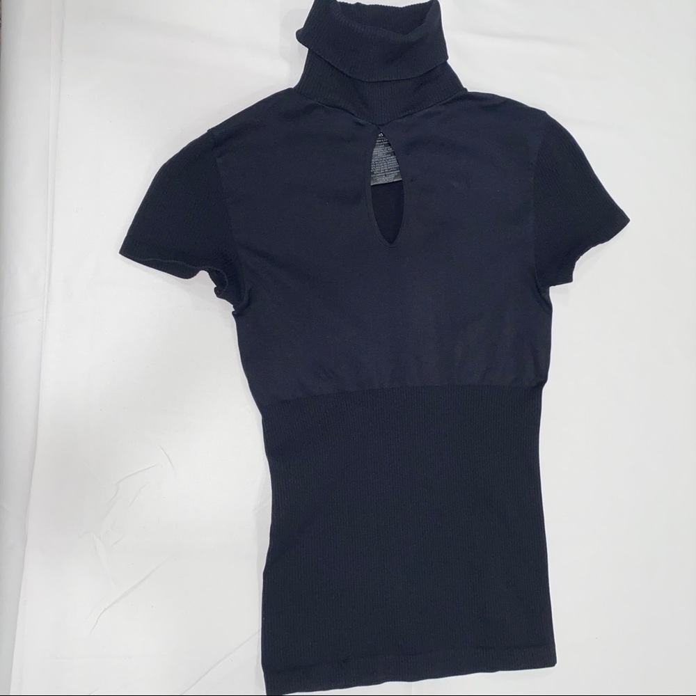 Bebe Black Turtle Neck Top